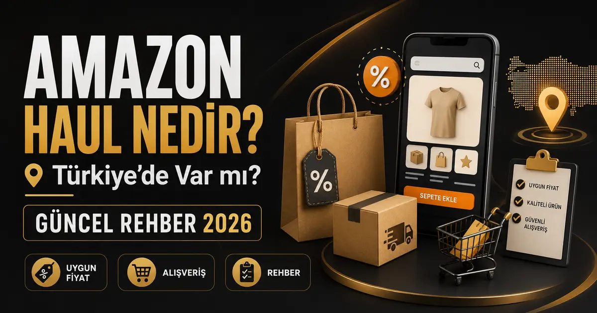 Amazon Haul Nedir? Türkiye’de Var mı? Güncel Rehber (2026) için FırsatDolu blog kapak görseli