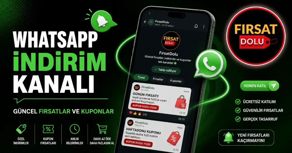 FırsatDolu WhatsApp İndirim Kanalı: Güncel Fırsatlar ve Kuponlar için FırsatDolu blog kapak görseli